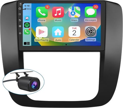 راديو سيارة AWESAFE 2GB+32GB Android 13 لسيارة GMC Yukon شيفروليه تشيفي سيلفرادو تاهو سوبربان 2007-2012 مع وحدة رأس لاسلكية Carplay Android Auto 9 بوصة in Kuwait
