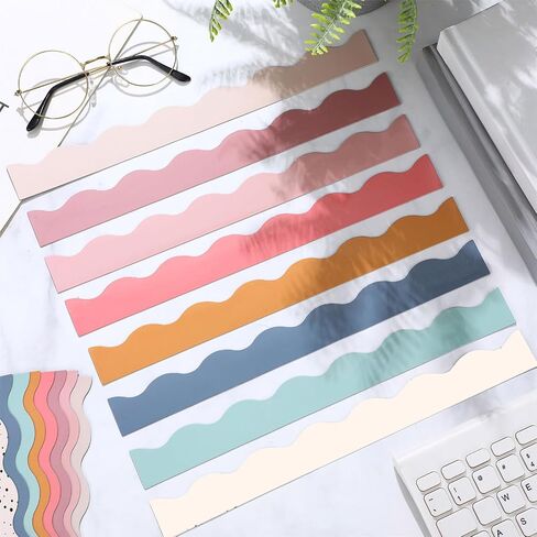 Qeeenar 24 Pcs Magnetic Borders for Classroom Bulletin Board Borders Magnetic Whiteboard Classroom Strips for Office Chalkboard Decoration(Dark Colors) in Saudi Arabia