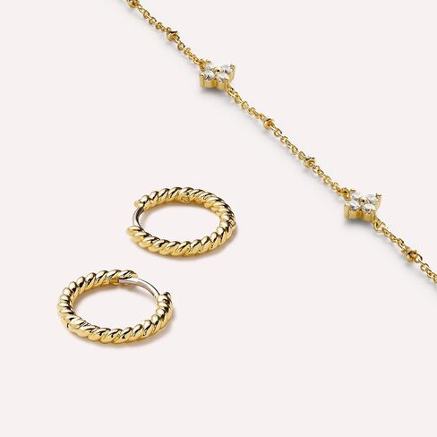 Ana Luisa Huggie Hoops - 14K Gold Dipped Minimal & Dainty Gold Huggie Hoops - Medium and Mini Sizes - Hypoallergenic, Water-Resistant & Tarnish-Free Earrings - Perfect Everyday Hoops (Medium - Gold) in Kuwait