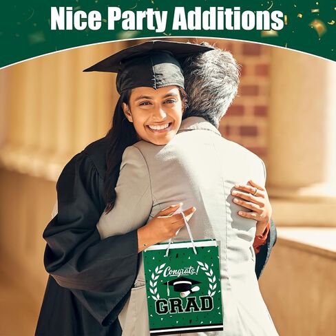 Outus 4 Pack Large Graduation Gift Bag with Tissue Paper, Congrats Gift Bag with Handle for Gifts 2025 Graduation Party Favors for College, High School, Nursing School(Black) in Saudi Arabia