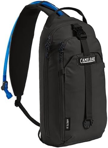 حزمة Camelbak Arete Sling 8 مع زجاجة ماء 20 أوقية - مثالية للمشي لمسافات طويلة ، والاستكشاف ، والمزيد ، أسود in Kuwait