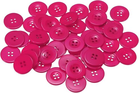 Harfington 50pcs 40l أزرار الخياطة 1 "(25 مم) راتنجات جولة أزرار بديلة مكونة من 4 حفرة للمعاطف خياطة الملابس والديي ، الأخضر الداكن in Saudi Arabia