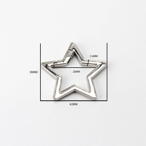 Star Carabiner, Star Shaped Stainless Steel Keychain Clip, Carabiner Snap Hook Holder, Hook Clip Key Holder Carabiner in Saudi Arabia