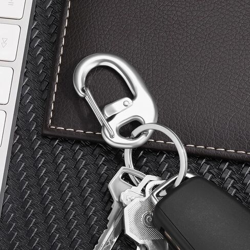 STEEL HAWK Fliplock Stainless Steel Locking Carabiner - Keychain Carabiner with Locking Gate - Carabiner Clip for Keys, Camping Accessories & More – Style in Saudi Arabia