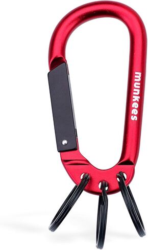سلسلة مفاتيح Carabiner مع 2-3 حلقات ، مشبك حقيبة الظهر ، سبيكة الألومنيوم ، الوزن الخفيف والمحمول in Kuwait