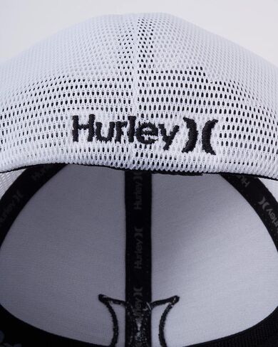 Hurley Men's Trucker Hat - Lightweight Breathable Stretch Mesh Back Curved Bill Baseball Cap with 3D Front Icon Logo in Saudi Arabia