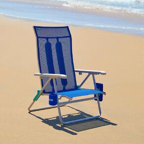Shibumi Beach Chair. Anti-Rust Marine Grade Frame. 300lb Capacity. Weighs 8 Pounds. Adjustable Padded Backpack Straps. Breathable DreamWave Fabric.