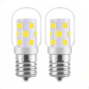 E17 LED Light Bulb 3W 380LM 6000K Daylight White, 8206232A 40 Watt Appliance Bulb Incandescent Equivalent,for Microwave Light Bulbs Under Hood Refrigerators Oven，Oven Light Bulbs (Warm Colors)