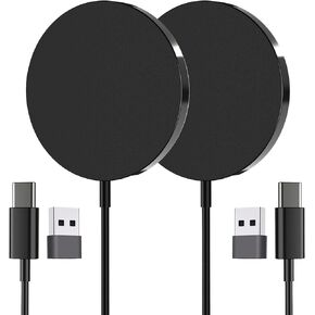 Magnetic Wireless Charger for iPhone Mag Safe, 15W Magnet Fast Charging Pad for iPhone 16 15 14 13 12 Pro Max Plus & Airpods 2 3 Pro, Slim Light Aluminium Alloy Quick Charger Pad