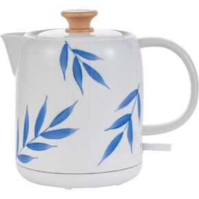 Ceramic Electric Kettle, 1000W/1.0L Auto Shut-Off, Boil-Dry Protection (A02)