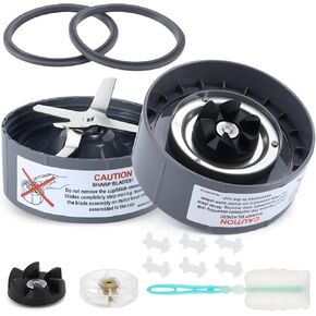 14 Pieces Blender Replacement Parts Extractor Blade and Cups for NutriBullet 600w & 900w Series, Including Gasket Shock Pad and Gear (1 Blade, 3 Cups,1 Lids)