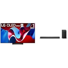 LG 65" OLED evo C4 Series 4K Smart TV Bundle with 3.1.1 Channel QNED Matching Soundbar with Dolby Atmos (2024 New Models)