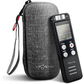 96GB Digital Voice Recorder with Carrying Case, Noise Reduction Voice Recorder, Water-proof Case.
