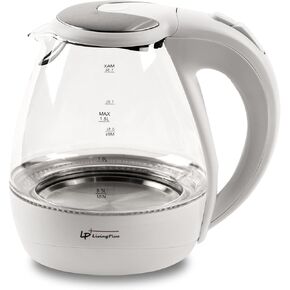 Living Plus 1.5 L Glass Electric Kettle - Fast Boiling, BPA-Free, LED Indicator, Auto Shut-Off