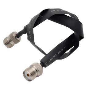 2 Pieces 15.8 Inchs Door/Window Pass Through Flat Coaxial Cable SO239 Compatible with UHF Female to UHF Female