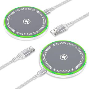 Fast Pixel Wireless Charger for Google Pixel 9a 9 Pro XL Fold 8a 8 Pro 7a 7 Pro 6 Pro 5 4XL 3XL, 15W Android Phone Charger Wireless Charging Station for Samsung Galaxy S25 Ultra S24 FE S23 S22, 2Pack