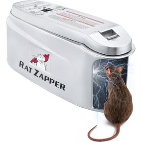 Rat Zapper - Electric Mouse Traps Indoor for Home - Safe and Effective Rat Killer - Electronic Mouse Trap Zapper Reusable and No Touch - Rodent Killer Outdoors & Indoor