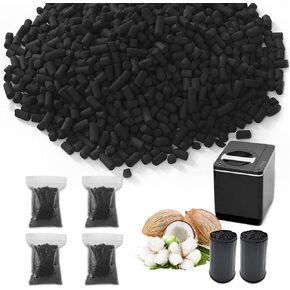 4-Pack Activated Charcoal Refills for Vitamix FC-50-SP Foodcycler Smart Waste Composter - Odor Absorbing Filter Refills Compatible with Vitamix Electric Compost Bin
