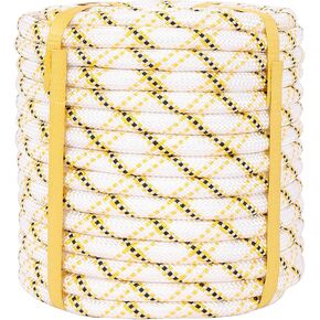 Arborist Rope Climbing Rope Outdoor Rope Sailing Rope Heavy Duty Rope 1/2 Inch Rope 48 Strands Bull Rope for Construction Climbing Swing Sailing