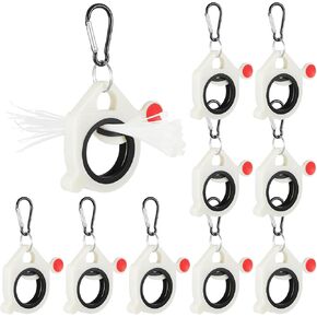 Geelin 10 Pcs 10 Pcs Zip Tie Holder Cable Tie Holder Light Plastic Zip Tie Organizer for Efficient Cable Management Reusable Tool for Easy and Neat Organization (White)