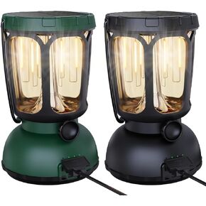 Raynic 6000 LED Camping Lantern, 650LM Hand Crank Solar Battery Powered Rechargeable Lantern