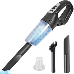 YUNYILAN Handheld Vacuum Cordless Rechargeable Mini Desktop Protable Car Vacuum Cleaner with Crevice Tool and Washable Filter, for Home, Office and Car Cleaning