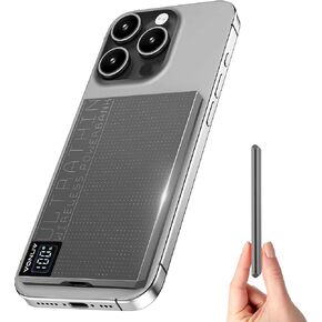 Magnetic Portable Charger 5000mAh with 15W Wireless & 20W PD Fast Charging,Ultra-Slim Travel-Ready Design,LED Display & Premium Metal Shell,Compatible with iPhone 16/15/14/13 Pro/Pro Max/Plus