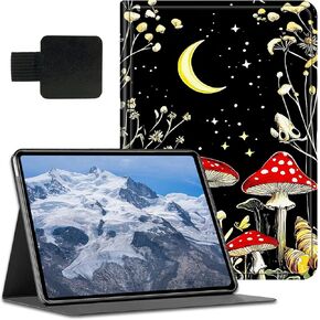 Mushrooms Snails and Moths Case for 7" All-New Kindle Paperwhite (12th Generation,2024)&Kindle Colorsoft Signature Edition 7" BFDHGQZC Shockproof Stand Protive Cover with Pen Holder&Auto Wake/Sleep