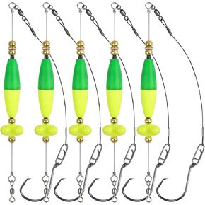 Catfish Rigs Catfish Float Rigs 6pcs Rattling Catfishing Tackle with Circle Hook Santee Rig Catfish Rattles Peg Floats for Bank River Lake Fishing