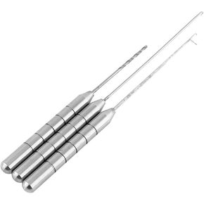 DAUERHAFT Fishing Rigging , Aluminum Alloy Fishing Bait Needle Set Carp Baiting Needle Fish Drill Tackle Baiting Rig Tool Fishing Equipment for Making Rigs Set Fishing Rigging Combo