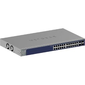NETGEAR 28-Port Gigabit Ethernet Smart Switch (GS728TXv3)- Managed, with 24 x 1G, 4 x 10G SFP+, Optional Insight Cloud Management, Desktop or Rack Mount, Limited Lifetime Protection