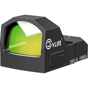 CVLIFE WolfCovert Multiple Reticle Green Dot Sight, Compatible with RMR, 2 MOA Dot & 40 MOA Circle Optic Motion Awake, Full-Sized Optic with Adapter Plate for MOS & 21mm Picatinny Mount