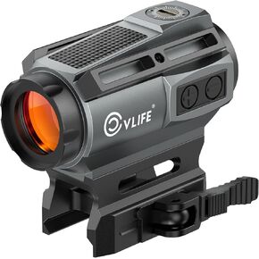 CVLIFE EagleFeather X Solar Multi-Reticle Red Dot Sight,1x20mm 2MOA Dot 40MOA Circle Motion Awake Solar Optics with Quick Release Mount Flip Up Covers,IPX7 Waterproof Fogproof