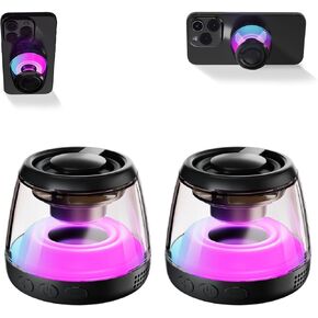 Magnetic Bluetooth Speaker,Shower Speaker Bluetooth Waterproof,Portable Cell Phone Stand for iPhone 16/15/14/13/12 Series, Lanyard & RGB Night Light,or Home,Outdoors,Pool,Birthday Gift (White-1PCS)