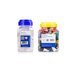 Cable Matters 100-Pack Cat 6 Pass Through RJ45 Connectors/Modular Plugs & 8-Color 200-Pack RJ45 Strain Relief Boots