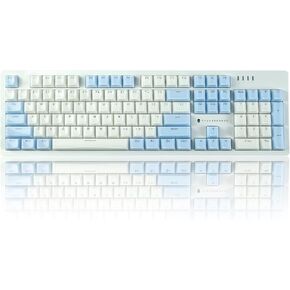 Crystal Keycaps,Ice Crystal Keycap，ABS Jelly Key caps Set for 61 68 104 Mechanical Gaming Keyboard OEM Profile English Layout(Pink)
