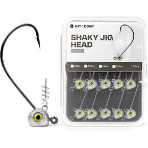 رقصات الرأس الهش ، أسماك الأسماك التي تصطاد الأسماك في Fisheye Stand-Up Bass (15-Pack) 1/8 3/16 1/4 5/16oz
