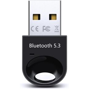 USB Wireless 5.3 Adapter for Desktop Computers, True Plug and Play Mini Wireless Dongle Receiver and Transmitter for Laptops, Headphones, Keyboards, Mouse, Speakers, Windows11/10/8.1 (Black)