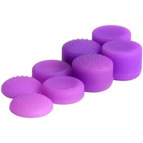 Silicone Joystick Height Cap Thumbstick Cap Thumb Grip Cap Cover for PS4 PS3 PS5 Xbox 360 Switch Pro (Purple)