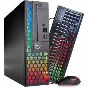 Blair Tech HEX Gaming Computer, RGB LEDs, Intel i5-8500 CPU, NVIDIA GT-1030 2GB GPU, 16GB RAM, 512GB SSD, Windows 11 Pro, 5G WiFi + BT, PC Gaming (Renewed)
