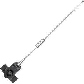 1 Pc Universal Clipped Dummy Antenna Mount 17.7" Square Base Aerial for Decoration Only Black Silver Tone