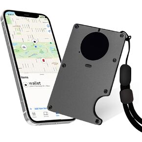 Wallet Finder Card, Bluetooth Tracker, Item Locator Key Finder for Keys, Phones, Luggage, Works with Apple Find My (iOS Only) Slim Smart Bluetooth Tracking with Key Chain Hole(Military Grizzly