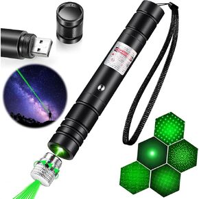 Green Laser Pointer Long Range, Laser Pointer High Power, Rechargeable Laser Pen for Hiking, Astronomy