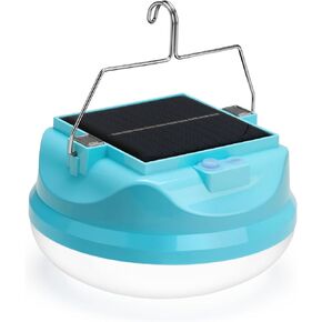 100W Solar Camping Light Rechargeable Lantern with 3 Modes Waterproof Portable Tent Lights for Power Outages Hiking Emergency