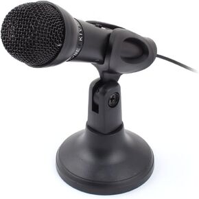 uxcell 3.5mm Stereo Microphone Mic + Stand for PC Laptop Notebook Skype