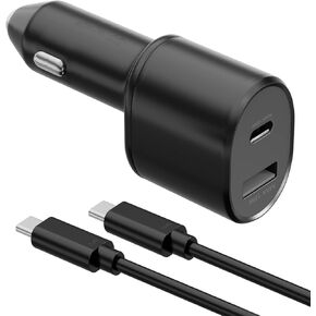 Samsung Super Fast Dual Car Charger (45W+15W) with Super Fast Charging Cable for Samsung Galaxy S25 S24 S22 S21 S20 Ultra Plus Note 10+,Pixel,Note 20,PPS Car Charger