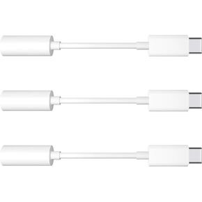 USB-C to 3.5mm Audio Headphone Adapter, 3 Pack Type C to Jack Dongle Adapter Support Hifi, volume control and phone calls Compatible with iPhone 16 15 Pro Max Plus, iPad, MacBook, Galaxy, Pixel