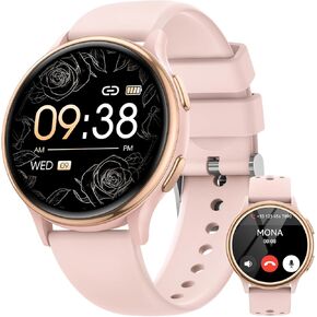 RUXINGX Smart Watches for Women [Make Call/Answer/400+Watch Faces] Android Phones iPhone Compatible, Fitness Tracker for Women Activity Trackers and SmartWatch for Smart Watches, 3 Watch Bands