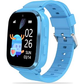 Kids Smart Watches Girls with GPS Tracker & Video Calling Texting 4G Kids Cell Phone Watch Age 5-12, 12/24 Hr One-Key SOS Call Voice Chat Alarm Clock Camera Pedometer Sport Mode Birthday Gifts(Pink)