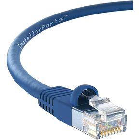InstallerParts (10 حزمة كابل كابل كابل Ethernet Cable Utp تم تشغيله 2 قدم و 3 قدم - الأزرق - السلسلة المهنية - 1Gigabit/SEC Network/Internet Cable ، 350MHz